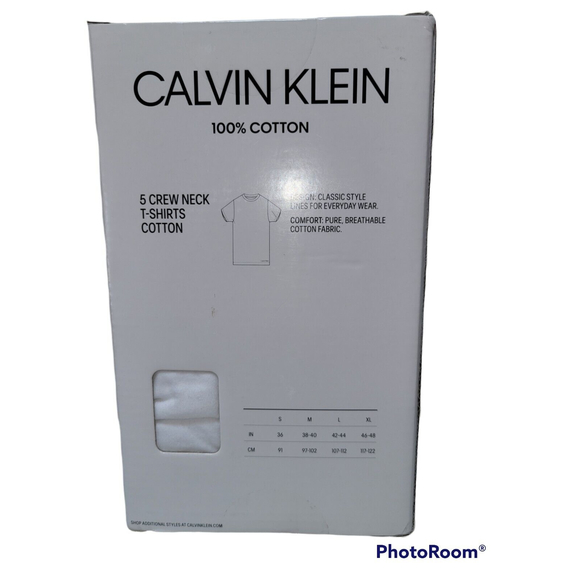 Calvin Klein Men's 5-Pk Cotton Crew Neck Undershirts White, XL & 2XL. Read descr - Picture 4 of 10